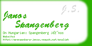 janos spangenberg business card